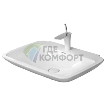 Раковина Duravit PuraVida 700x500 мм без перелива, глубокая, белая (2701700000) - фото 3