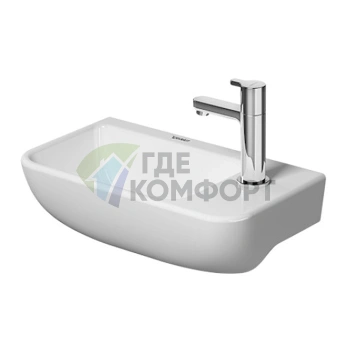 Подвесная раковина Duravit ME by Starck 40x22 см, белая, с отверстием справа (717400000) - фото 1