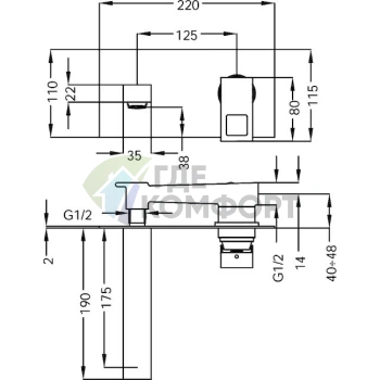 Смеситель Cezares Levico LEVICO-BLS2-01-Cr со встроенным картриджем - фото 3