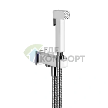 Гигиенический душ Gessi Rettangolo с выводом воды 1/2, хром (20023#031) - фото 1