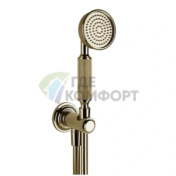 Комплект для душа GESSI VENTI20: ручной душ с держателем, цвет Brass PVD (65123#710) - фото 1