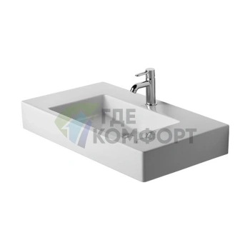 Раковина Duravit Vero для мебели без перелива, белая, 850x490 мм, с 3 отверстиями под смеситель (329850044) - фото 3