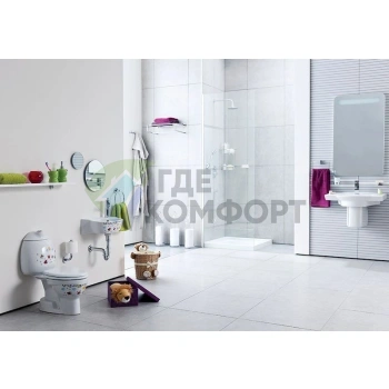 Унитаз-компакт Creavit Cocuk CK311D с декоративной панелью - фото 4