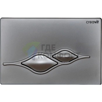 Кнопка смыва Creavit Ufo GP1003.00: матовый хром