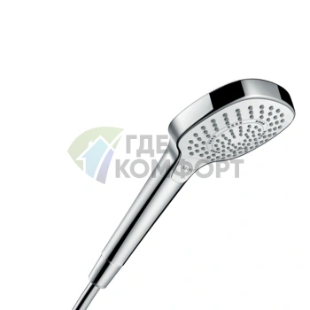 Ручной душ HG Croma Select E Multi: 3 режима, EcoSmart, белый/хром (26811400) - фото 1