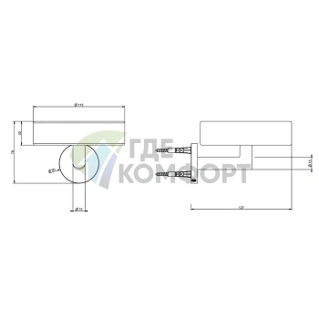 Gessi Tondo — Настенная мыльница белая с черным XL (63601#299) - фото 2