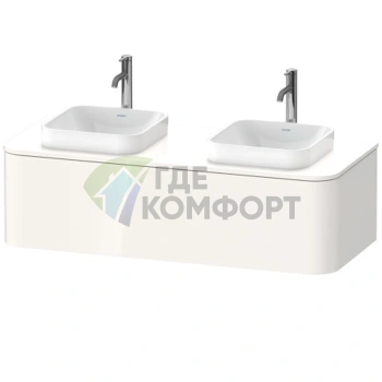 Подвесная тумба Duravit Happy D.2 Plus, белая глянцевая, 1 ящик (HP4943B2222) - фото 1