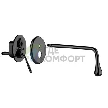 Gessi Goccia Встраиваемый Однорычажный Смеситель для Раковины с Выдвижным Изливом 70-300 мм в Черном Цвете (33690#299) - фото 1