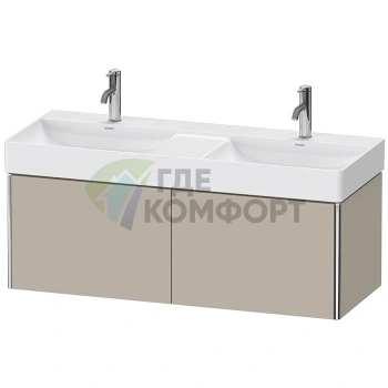 Подвесная тумба Duravit XSquare с двумя выдвижными ящиками, цвет Taupe SaM (XS406406060) - фото 1