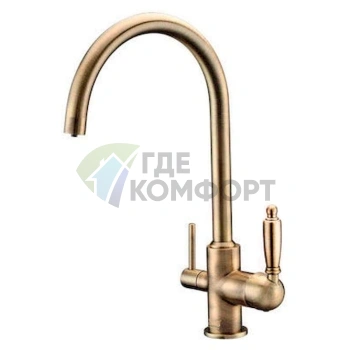Смеситель для кухни Zorg Clean Water ZR 317 YF-33 BR в цвете браш - фото 1