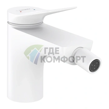 Смеситель для биде Hansgrohe Vivensis однорычажный с донным клапаном матовый белый (75200700) - фото 1
