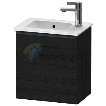Подвесная тумбочка Duravit D-Neo Black Oak, 440x410x274 мм, с одной дверкой (DE4259R1616) - фото 1