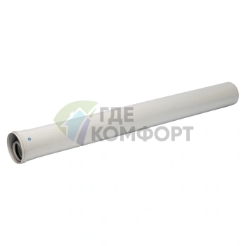 Элемент дымохода конденсационного Stout труба 2000 мм DN60/100 м/п PP-FE SCA-8610-002000 - фото 1