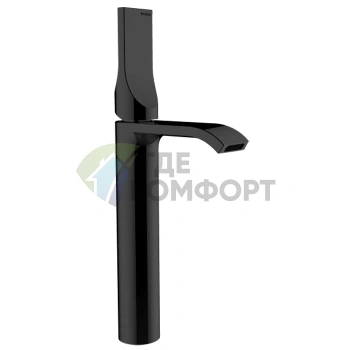 Смеситель для раковины BOSSINI APICE однорычажный черный матовый с донным клапаном (E89602.073) - фото 1