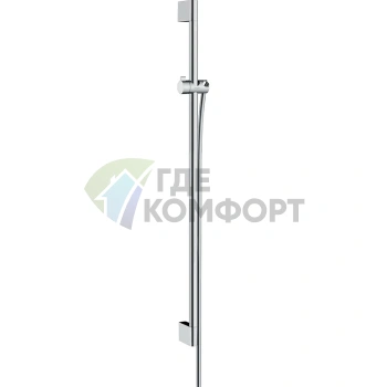 Душевая штанга HG UnicaCroma 90 см со шлангом 1,60 м и держателем (хром) (26504000) - фото 1
