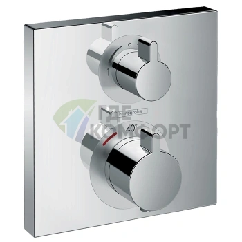 Термостат для душа Hansgrohe Ecostat Square на 2 источника, хром (15714000) - фото 1