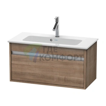 База под раковину Duravit Ketho 410x800x385 с выдвижным ящиком, цвет тицианская вишня (KT642307373) - фото 1