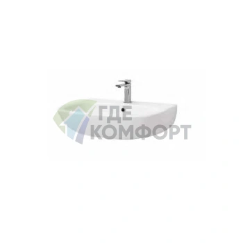 Раковина Artceram TEN подвесная-для колонны 65х51 см с 1 отв под смесительитель цвет белый колонны на выбор - фото 1