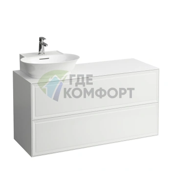Подвесная тумба Laufen New Classic с 2 ящиками, белая глянцевая, 1180 мм (4.0608.7.085.631.1) - фото 1