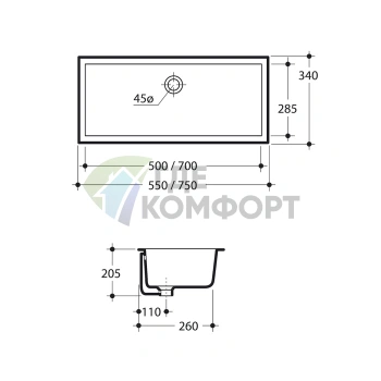 Встраиваемая раковина KERASAN Slim 750x340 мм белая - фото 3