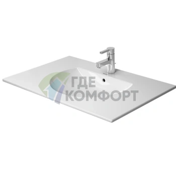 Раковина Duravit Darling New для мебели с переливом, 1 отверстие под смеситель, 830x545 мм, белый (499830000) - фото 1