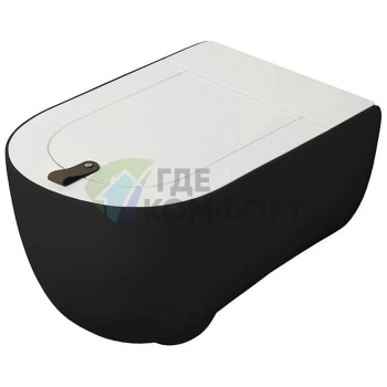 Унитаз подвесной Artceram THE ONE безободковый, черный матовый (THV001 17 00 nero matt) - фото 1