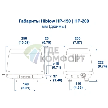 Компрессор HIBLOW НР-150 - фото 4