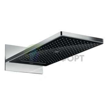 Верхний душ HG Rainmaker Select 580: 3 режима (Rain, Waterfall, MonoRain), черный/хром (24001600) - фото 1