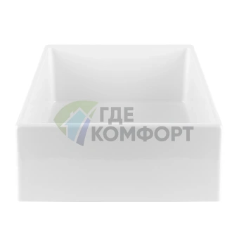 Накладная раковина Gessi Rettangolo 40x40 см с донным клапаном — белая - фото 1