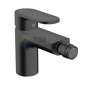 Смеситель для биде Hansgrohe Vernis Blend матовый черный с донным клапаном (71210670) - фото 1