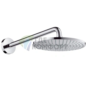 Верхний душ HG Raindance S Air с технологией RainAir, 240 мм, настенный держатель 390 мм, хром (27474000) - фото 1