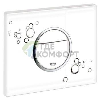 Кнопка смыва унитаза Grohe Nova Cosmopolitan 38847LI0 белая с черным - фото 4