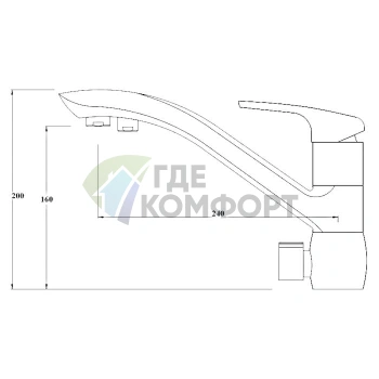 Смеситель для кухни Zorg ZR 404 KF с кварцевым покрытием - фото 2