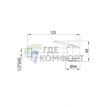Гигиеническая лейка BOSSINI PALOMA FLAT из черного матового ABS (B00462.073) - фото 2