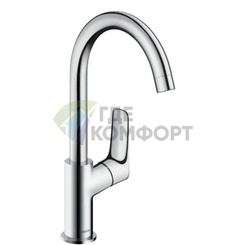 Смеситель для раковины Hansgrohe Logis на 1 отверстие без донного клапана, хром (71131000) - фото 1