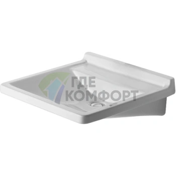 Подвесная раковина Duravit Starck III узкая 600х545 мм белая с переливом (312600000) - фото 1