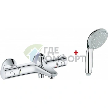 Готовое решение для ванной: термостат Grohe Grohtherm 800 и душевая лейка Tempesta New 100 - фото 1