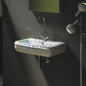 Подвесная раковина AZZURRA CHARME 55×46 см белая с отверстием под смеситель - фото 1