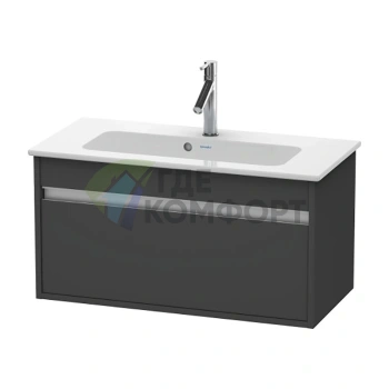 База под раковину Duravit Ketho 410x800x385 с выдвижным ящиком, цвет графит матовый (KT642304949) - фото 1