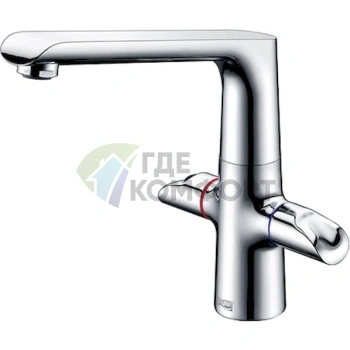 Смеситель Wasserkraft Lossa 1207 для кухни: однорычажный, с высоким изливом и поворотным механизмом