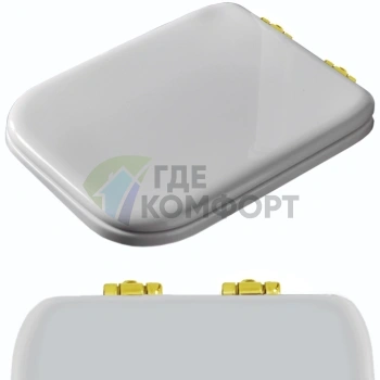 Комплект шарниров микролифт KERASAN Waldorf для сиденья 418701/418740 (золото) (R108A16 - шарниры для 4187 oro)