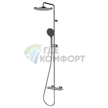 Стойка для душа BOSSINI APICE с термостатом, верхним и ручным душем, хром (L10505.030) - фото 1