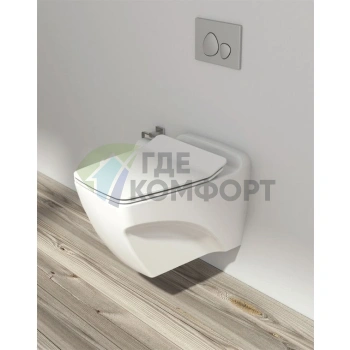 Кнопка смыва для унитаза Creavit Spa GP7002.00 серый матовый - фото 2