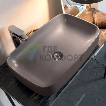 Раковина Kerasan Tribeca Ferro matt 60x38 см, накладная (514389) - фото 1