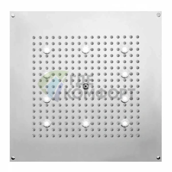 Верхний душ BOSSINI DREAM-CUBE 47x47 см с LED-подсветкой, никель шлифованный (H37453.094)