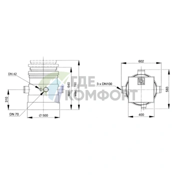 Накопительная емкость Grundfos LIFTAWAY B (для насосов KP) - фото 2