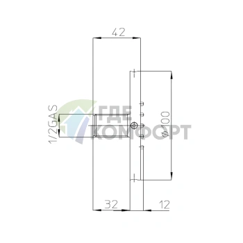 Боковая лейка для душа Bossini TONDO-FLAT-WALL 100 мм: самоочищающаяся, латунь, матовый черный (I00175.073) - фото 2