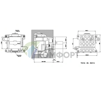 Встраиваемый запорный вентиль Gessi Rettangolo 3/4 наружная резьба, хром (43264#031) - фото 2