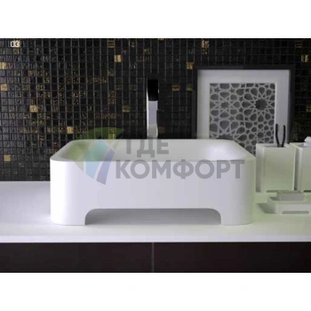 Накладная раковина KNIEF Feel 50x40 см без отверстия, белая матовая - фото 1