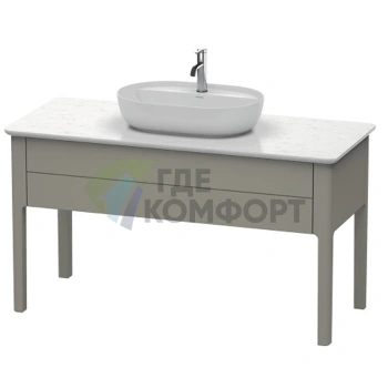 База напольная Duravit Luv с выдвижным ящиком, каменно-серый шелковисто-матовый (LU956109292) - фото 1